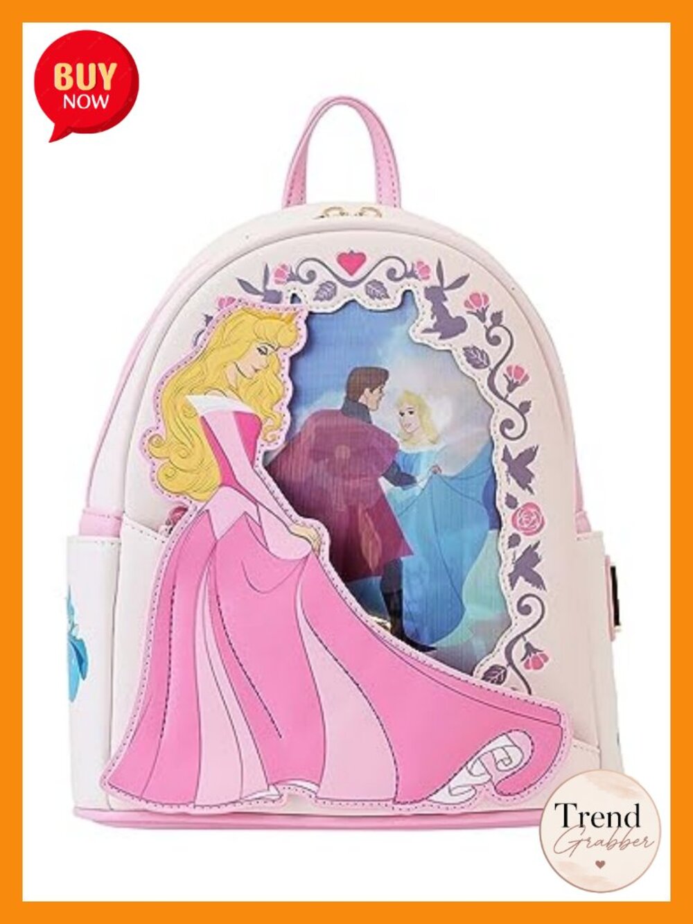 Disney Sleeping Beauty Loungefly Mini Backpack Vegan Leather Adjustable Straps